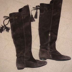 Joan and David dark brown above the knee boots